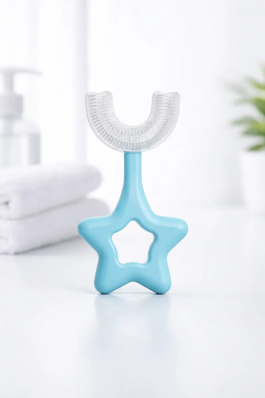 🦷 Brosse à dents en silicone douce pour bébé – Forme en U