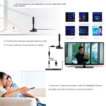 📡 Antenne TV Intérieure DTMB – Image Claire, Signal Puissant à la Maison